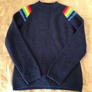 Vintage Rainbow Trim Sweater